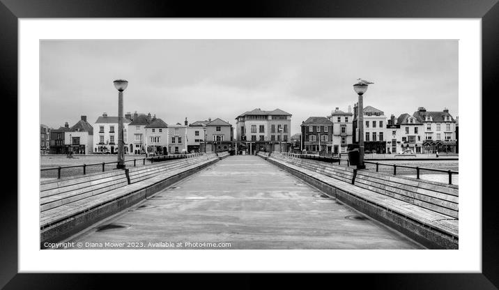 Deal Seafront from the Pier Panoramic  Framed Mounted Print by Diana Mower