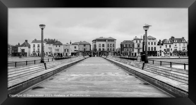 Deal Seafront from the Pier Panoramic  Framed Print by Diana Mower