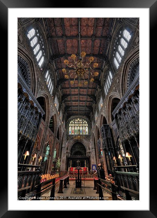 Manchester Cathedral, England Framed Mounted Print by Jason Connolly