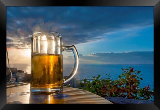 Beer at sunset Framed Print by Fabrizio Troiani