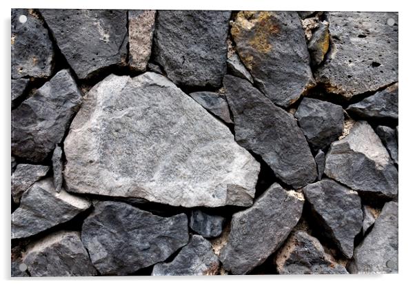 Dry stone wall Acrylic by Fabrizio Troiani