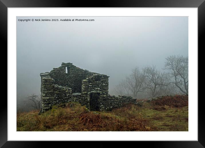 Abandoned Bothy Troutbeck Valley Lake District  Framed Mounted Print by Nick Jenkins
