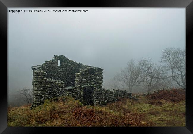 Abandoned Bothy Troutbeck Valley Lake District  Framed Print by Nick Jenkins