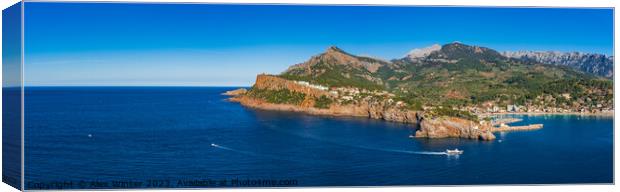 Panorama Puerto de Soller on Mallorca  Canvas Print by Alex Winter