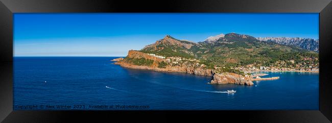 Panorama Puerto de Soller on Mallorca  Framed Print by Alex Winter
