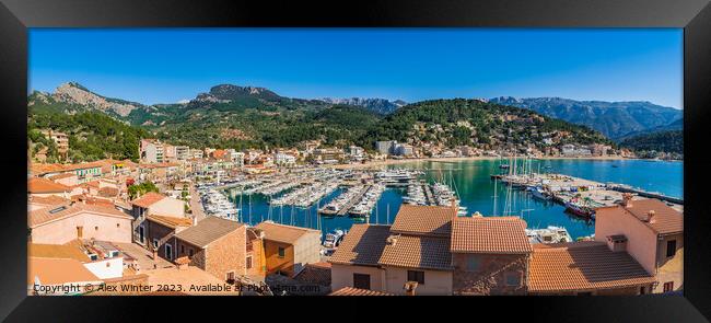 Port de Soller Mallorca panorama view Framed Print by Alex Winter