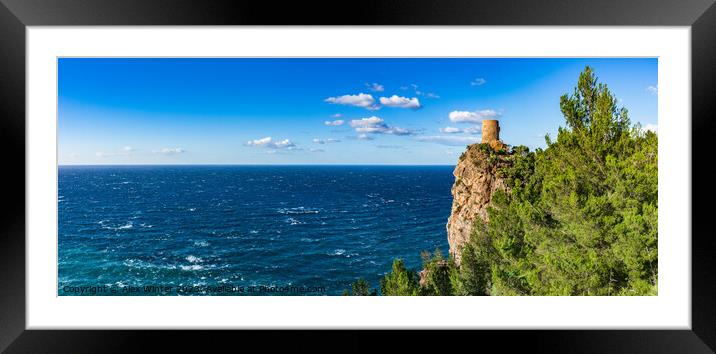 Old medieval watch tower Torre del Verger Framed Mounted Print by Alex Winter