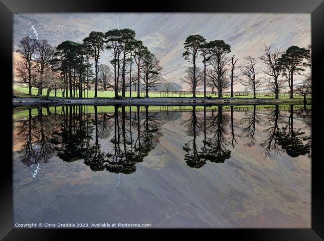 Buttermere reflections Framed Print by Chris Drabble
