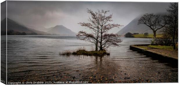 Crummock Water panoramic Canvas Print by Chris Drabble