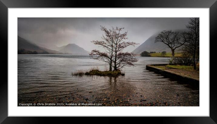 Crummock Water panoramic Framed Mounted Print by Chris Drabble