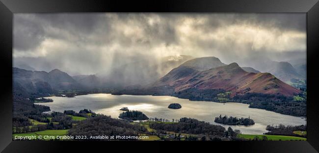 Derwent Water from Latrigg Framed Print by Chris Drabble