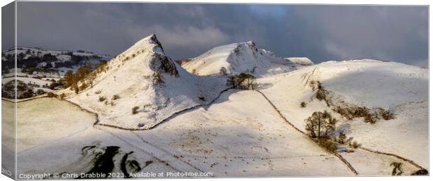 Parkhouse Hill in Winter (2) Canvas Print by Chris Drabble