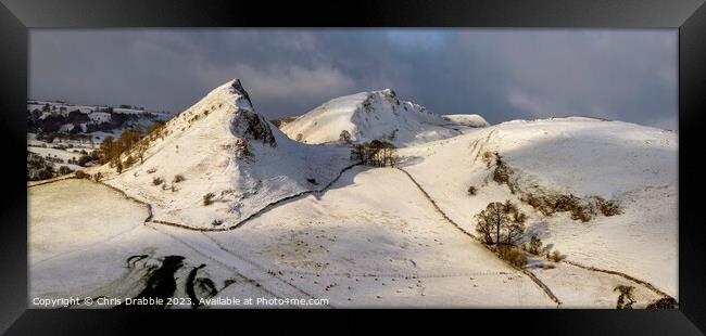 Parkhouse Hill in Winter (2) Framed Print by Chris Drabble