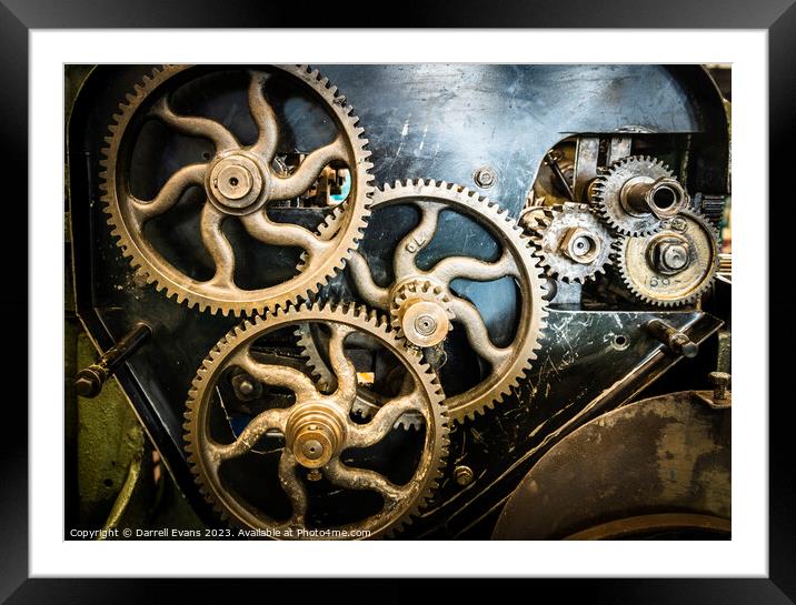 Group of Cog Framed Mounted Print by Darrell Evans
