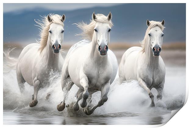  Wild Horses  Print by Bahadir Yeniceri