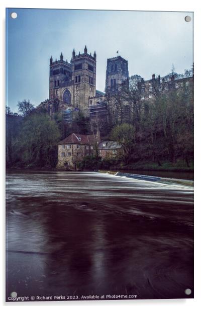 Durham Cathedral and the Riverside Acrylic by Richard Perks