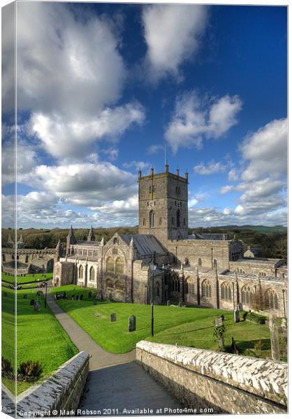 St Davids Cathedral Canvas Print by Mark Robson