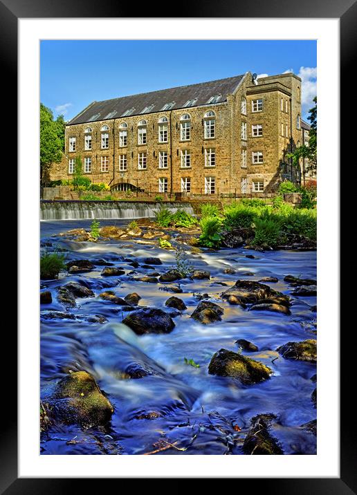  Bamford Weir and Mill      Framed Mounted Print by Darren Galpin