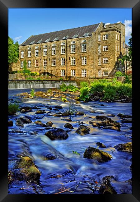  Bamford Weir and Mill      Framed Print by Darren Galpin