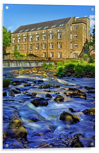  Bamford Weir and Mill      Acrylic by Darren Galpin
