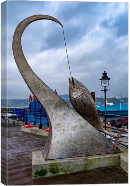 The Tunny Sculpture Scarborough Canvas Print by Steve Smith