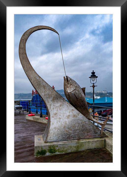 The Tunny Sculpture Scarborough Framed Mounted Print by Steve Smith
