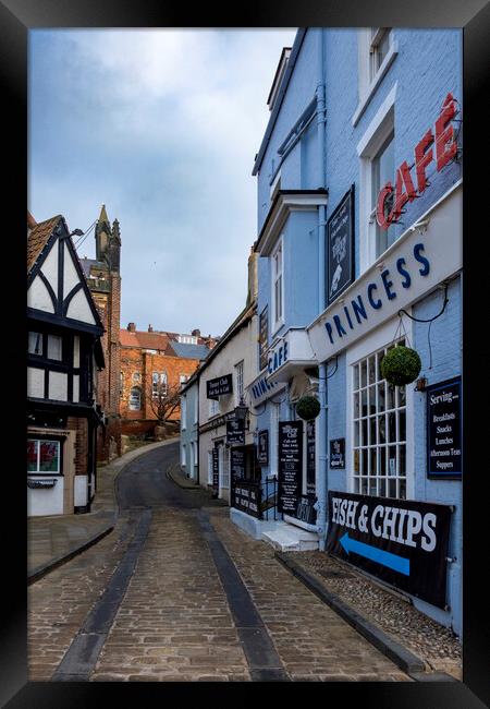 Scarborough Cafes Framed Print by Steve Smith