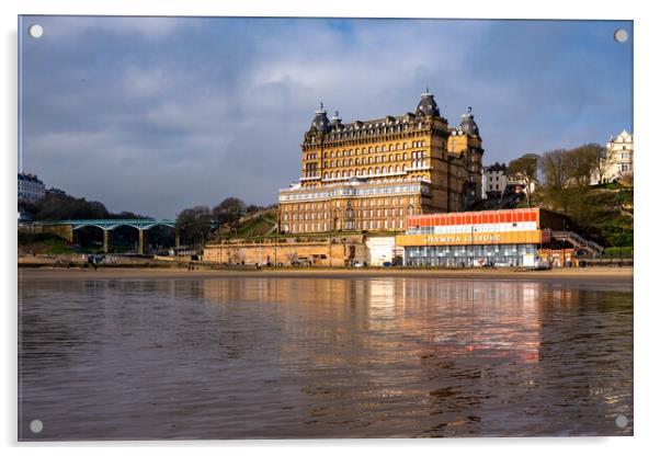 Grand Hotel Scarborough Acrylic by Steve Smith