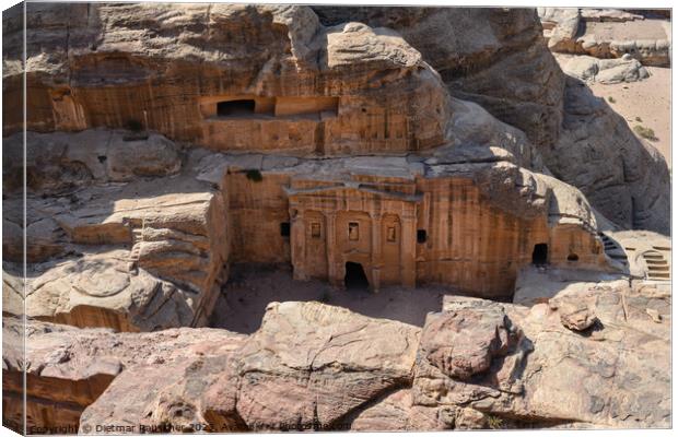 Tomb of the Roman Soldier in Petra, Jordan Canvas Print by Dietmar Rauscher