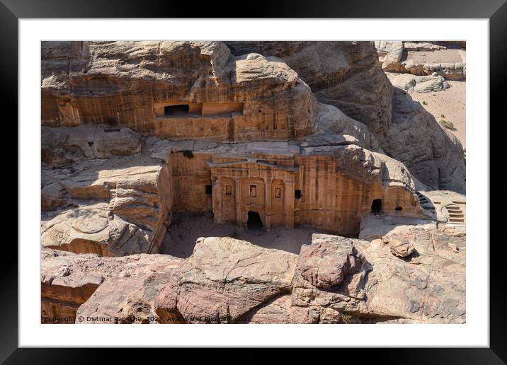 Tomb of the Roman Soldier in Petra, Jordan Framed Mounted Print by Dietmar Rauscher