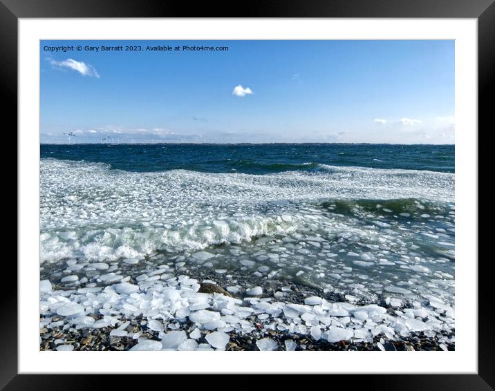 Last Ice at Lake Ontario. Framed Mounted Print by Gary Barratt