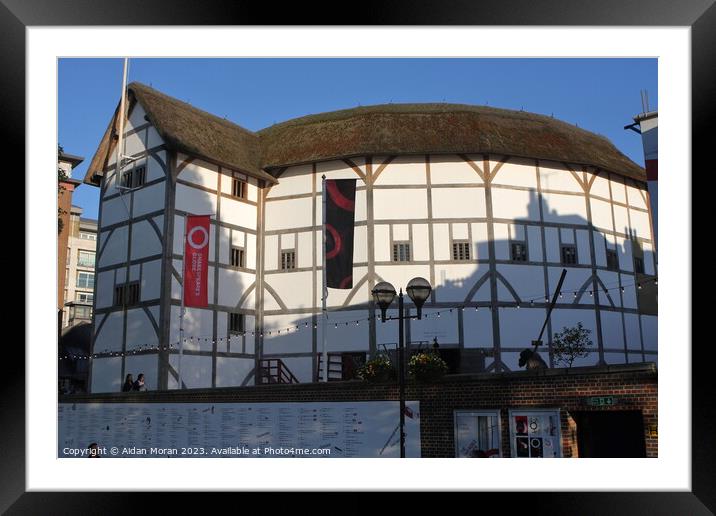  The Shakespeare Globe Theatre Framed Mounted Print by Aidan Moran