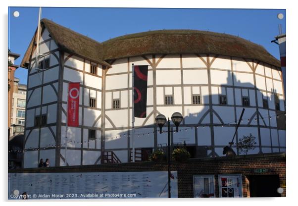  The Shakespeare Globe Theatre Acrylic by Aidan Moran