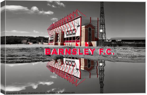 Barnsley Football Club Canvas Print by Alison Chambers