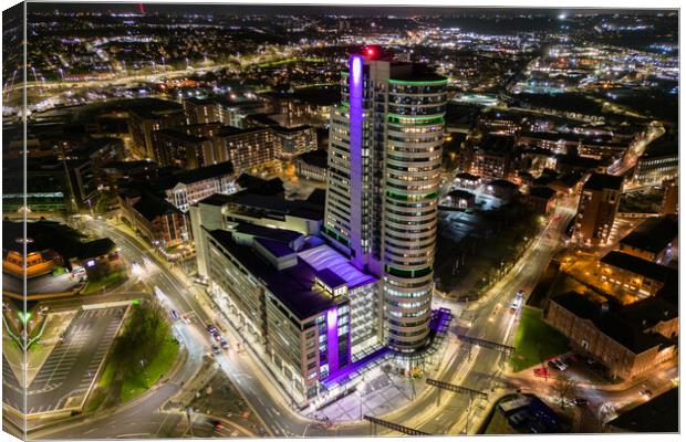 Bridgewater Place at Night Canvas Print by Apollo Aerial Photography