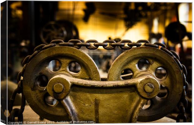 Wheels and Chain Canvas Print by Darrell Evans