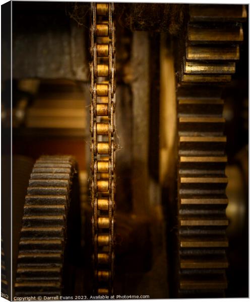 Cogs and Chain Canvas Print by Darrell Evans