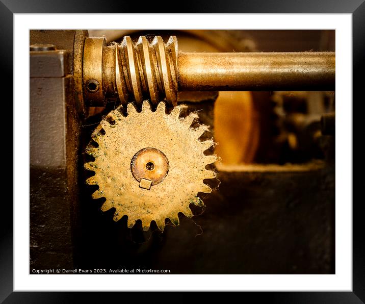 Worm Gears Framed Mounted Print by Darrell Evans