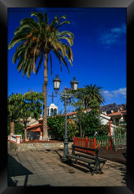 The Cross and the Palms Framed Print by Ron Ella