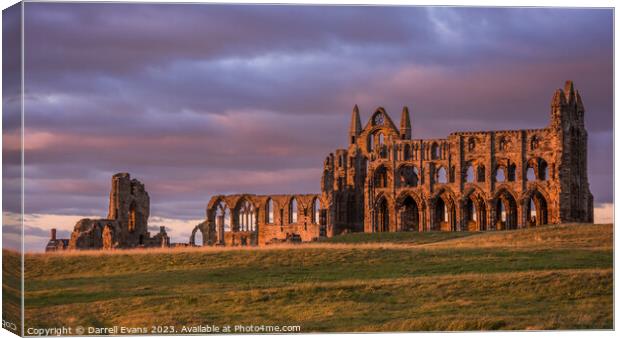 Whitby Abbey Canvas Print by Darrell Evans