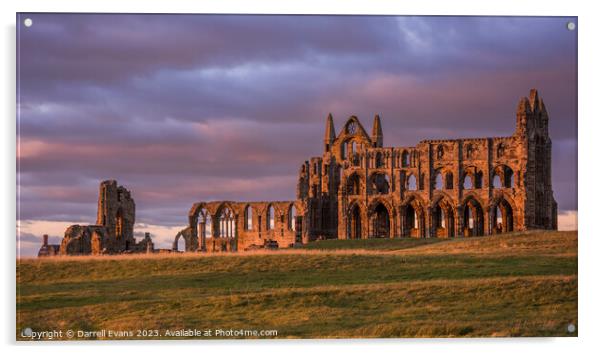 Whitby Abbey Acrylic by Darrell Evans