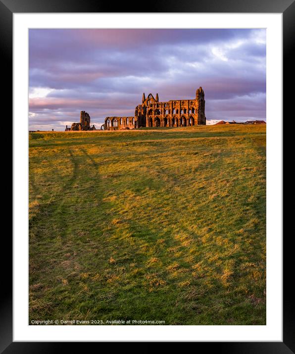 Whitby Ruins Framed Mounted Print by Darrell Evans