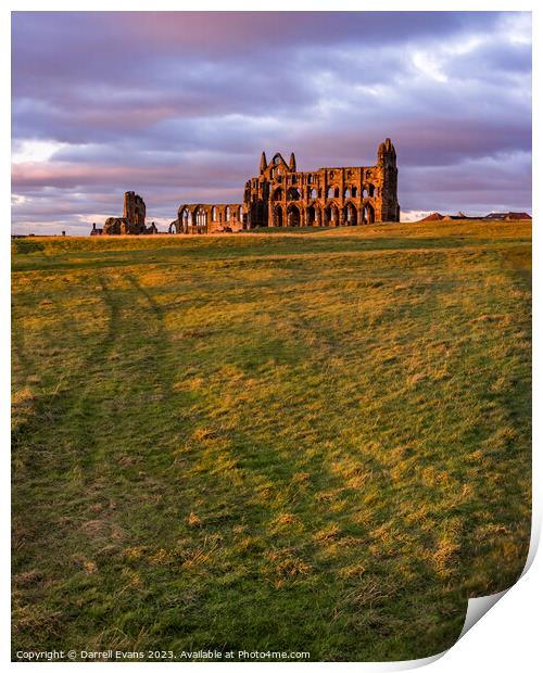 Whitby Ruins Print by Darrell Evans