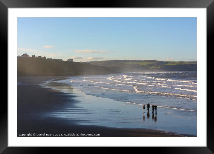 Whitby Beach Framed Mounted Print by Darrell Evans