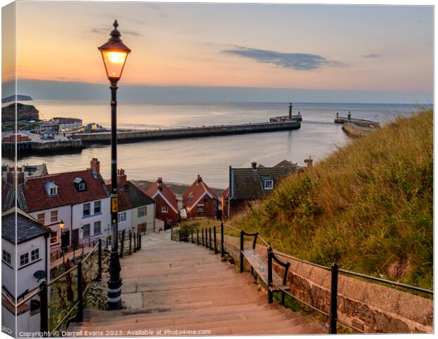 Whitby Steps from S4 Canvas Print by Darrell Evans