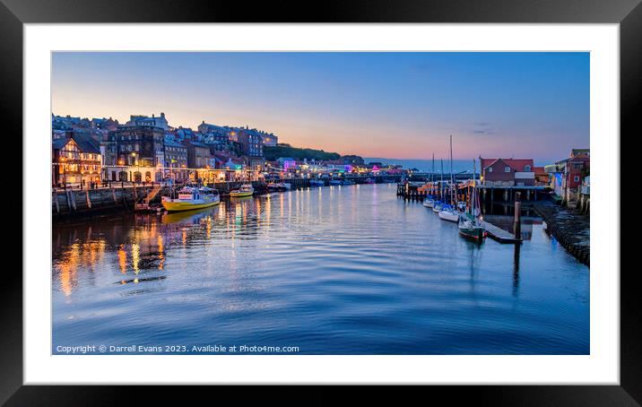 Whitby quayside Framed Mounted Print by Darrell Evans