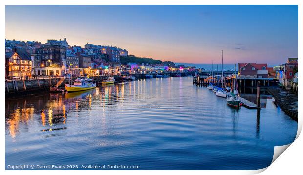 Whitby quayside Print by Darrell Evans