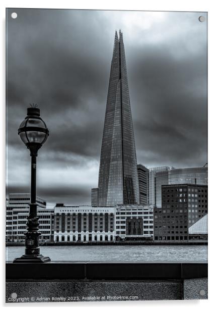 The Shard across the river Acrylic by Adrian Rowley