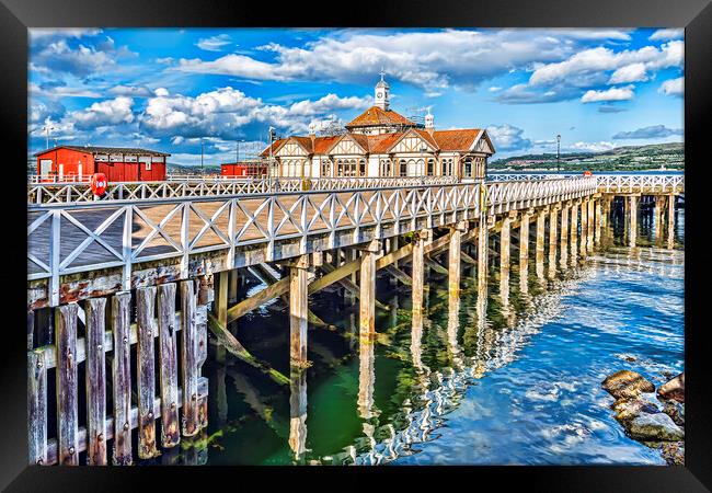 Dunoon Pier Framed Print by Valerie Paterson