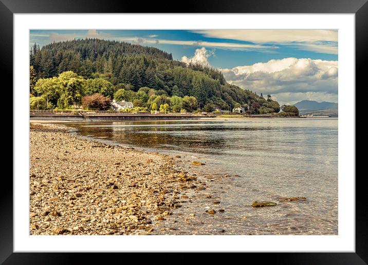 Dunoon Beach Framed Mounted Print by Valerie Paterson